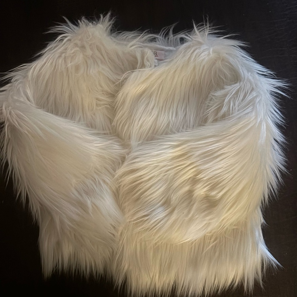 Faux Fur White Vest